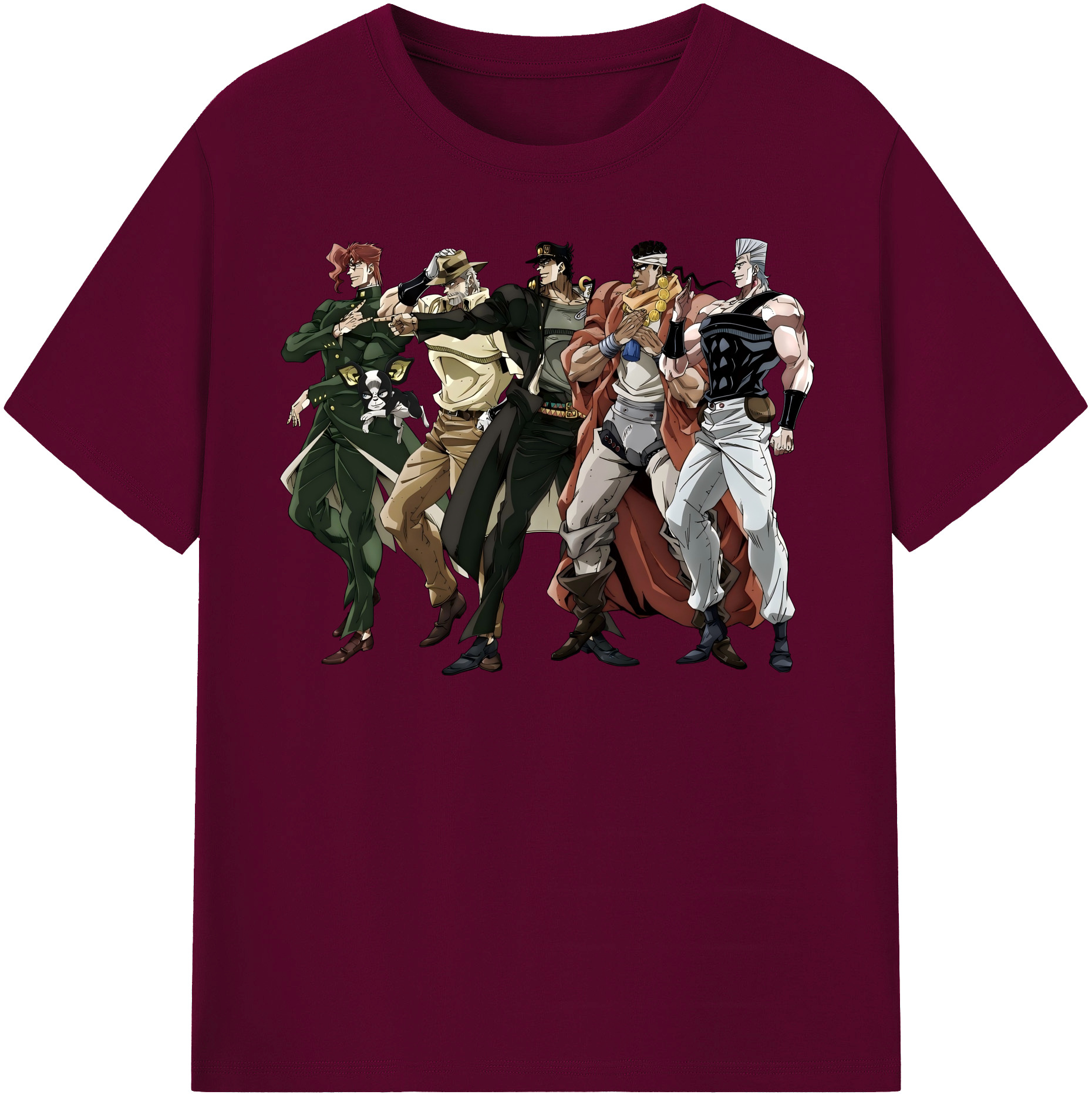 （画像用） ジョジョの奇妙な冒険 JoJo's Bizarre Adventure レディースカジュアルプリントTシャツ（綿100％）